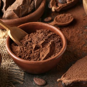 Bowl,With,Cocoa,Powder,On,Table